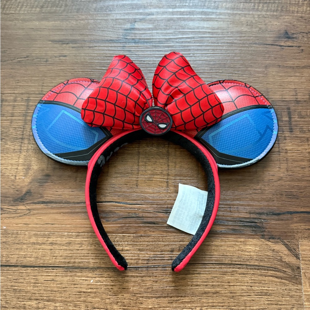 Marvel Spider-Themed Kids Headband with Red and Blue Bow